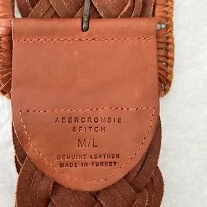Abercrombie & Fitch Braided Leather belt M/L adjustable ,43” long. Great cond. Abercrombie & Fitch | Accessories | Abercrombie Fitch  main image 3